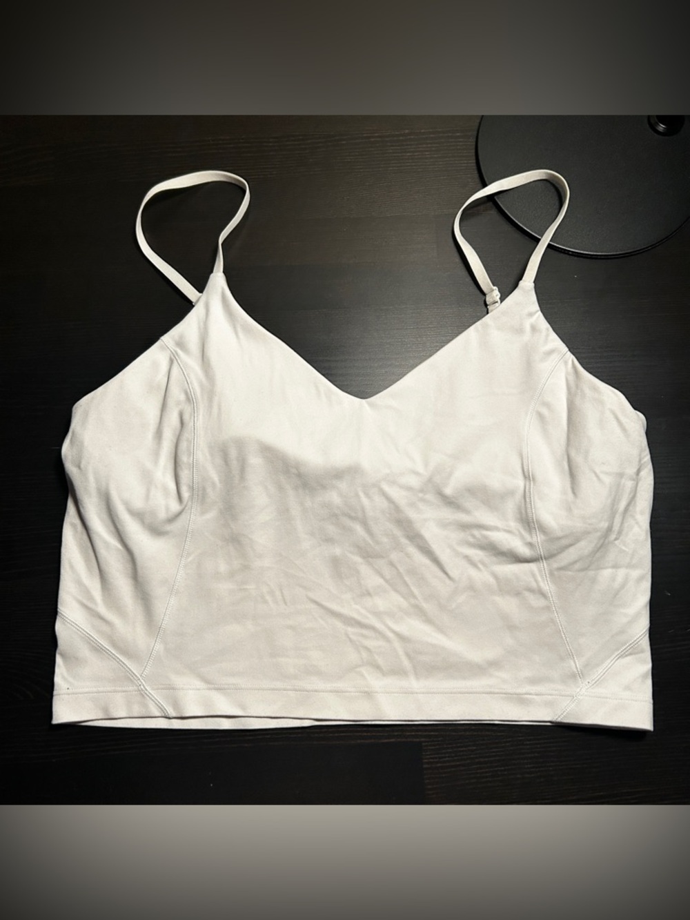 lululemon Align Cropped Cami Tank Top C/D Cup -- White (size 10)